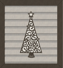 Christmas Tree 2 Ornamental Outline Frame