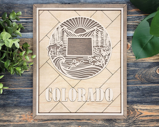 Colorado State Heritage Frame Pop Sign