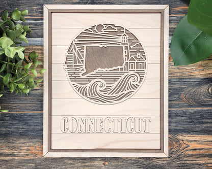 Connecticut State Heritage Frame Sign