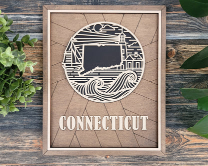 Connecticut State Heritage Frame Sign