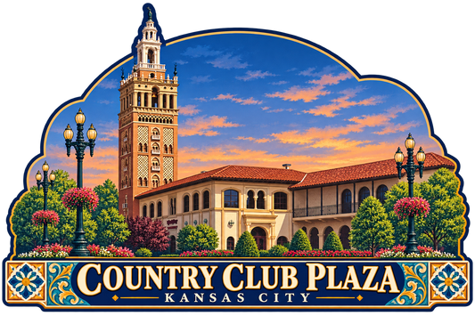 Country Club Plaza Magnet (Vintage Spanish Travel Theme)