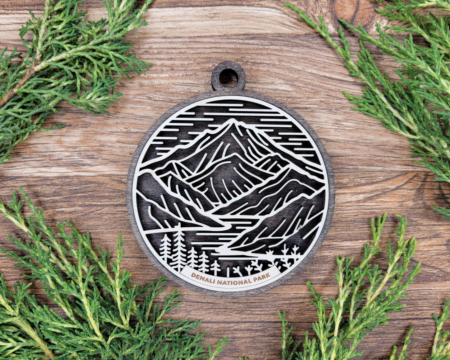 Denali National Park Line Art Ornament