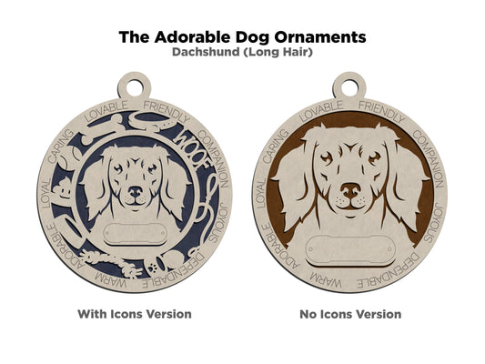 Dachshund Longhair Dog Ornament (58)