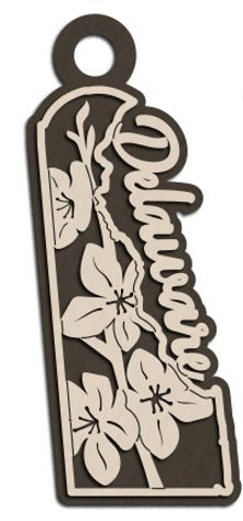 Delaware State Flower Christmas Ornament