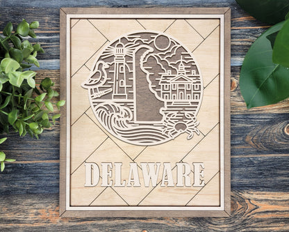 Delaware Heritage Frame Pop Sign