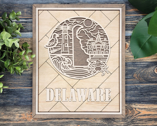 Delaware Heritage Frame Pop Sign