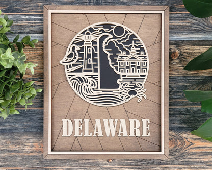 Delaware Heritage Frame Pop Sign