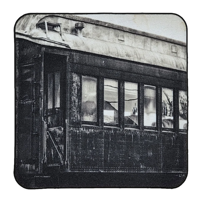 Train Dining Car Neoprene Square Cup Coaster