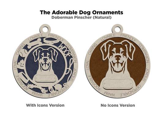 Doberman Pinscher (Natural) Dog Ornament