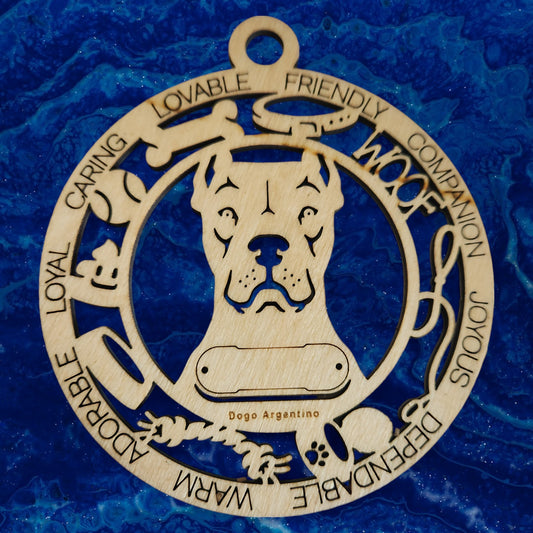 Dogo Argentino Dog Ornament