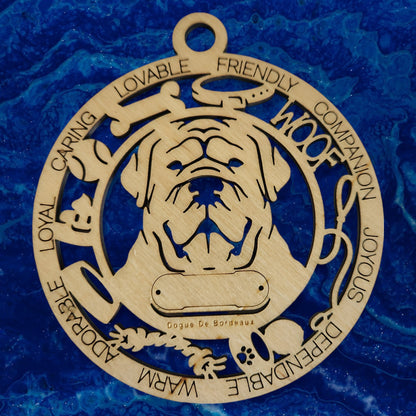 Dogue de Bordeaux Dog Ornament