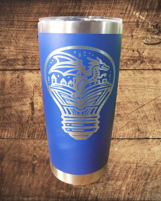 Dragon Lightbulb Engraved 20 Oz Tumbler