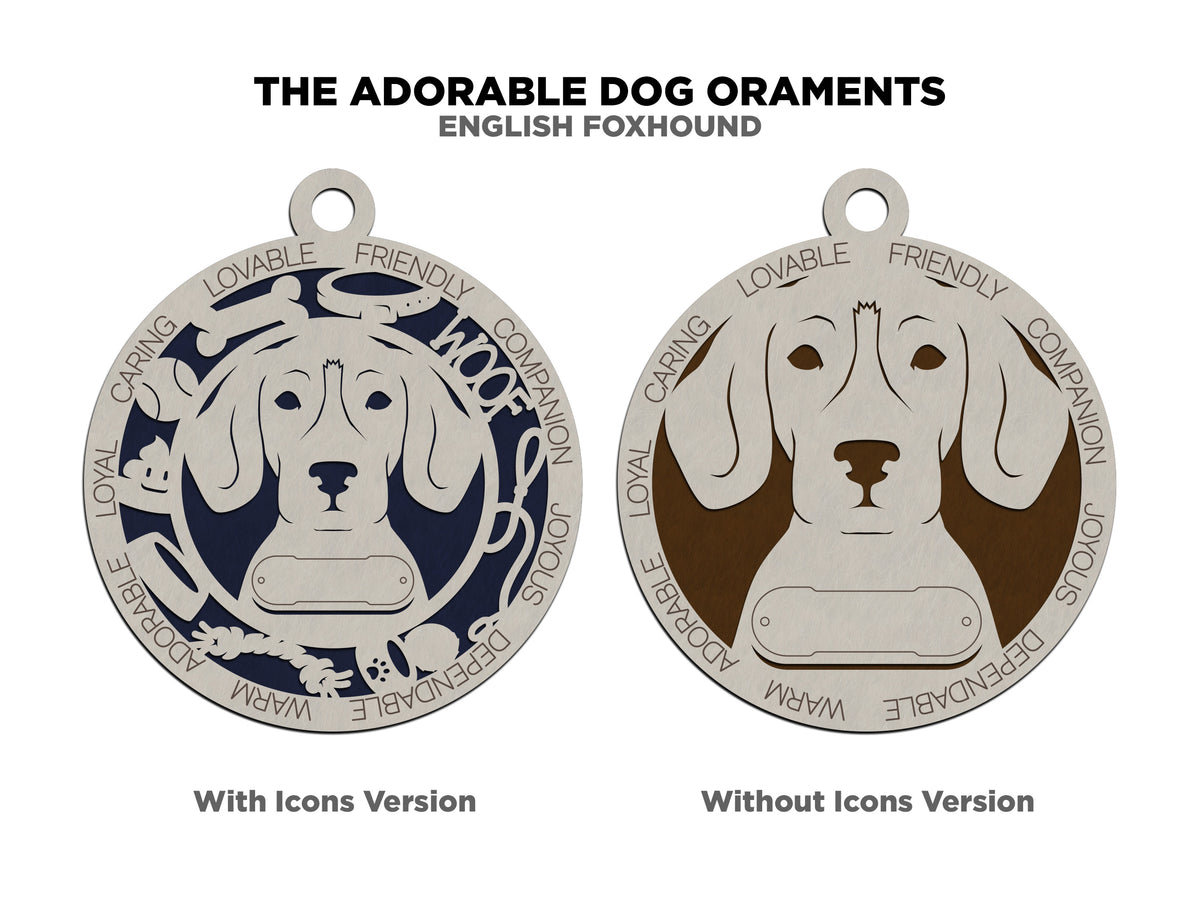 English Foxhound Dog Ornament (68)