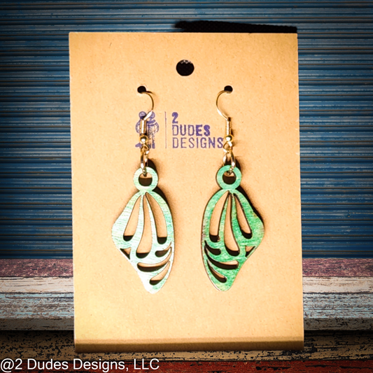 Baltic Birch Dangle Butterfly Earrings