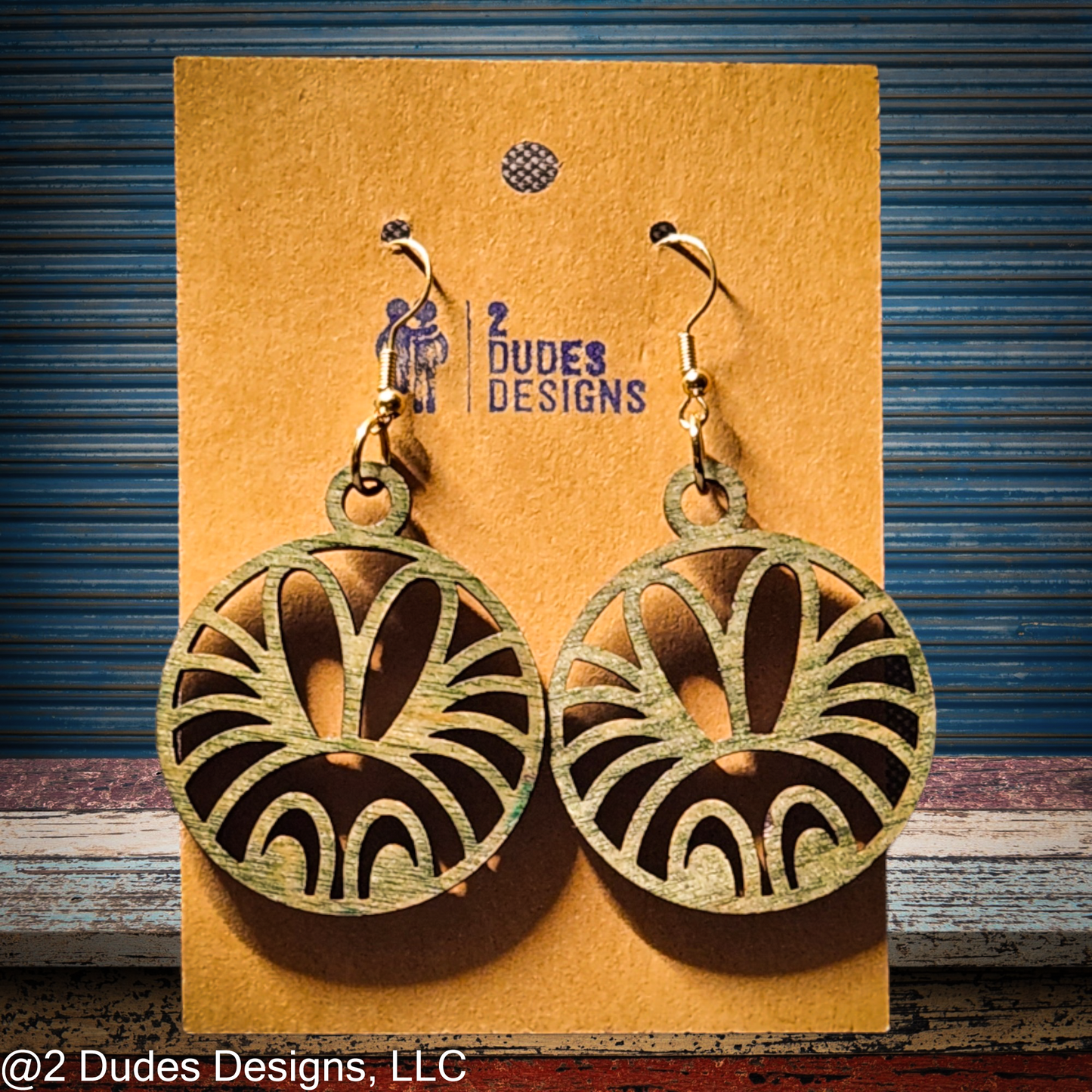 Baltic Birch Round Boho Earrings