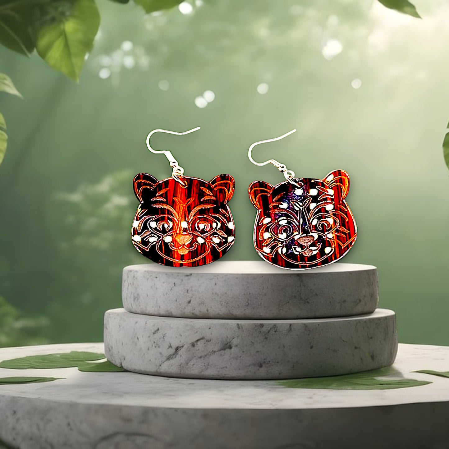 Panda Bear Acrylic Dangle Earrings