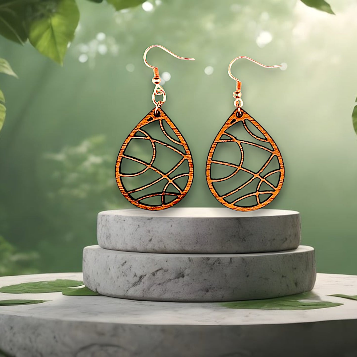 Wood Dangle Earrings