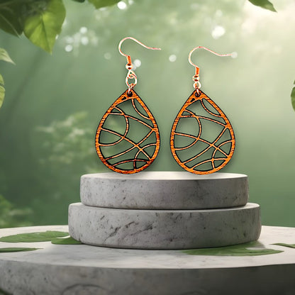 Wood Dangle Earrings