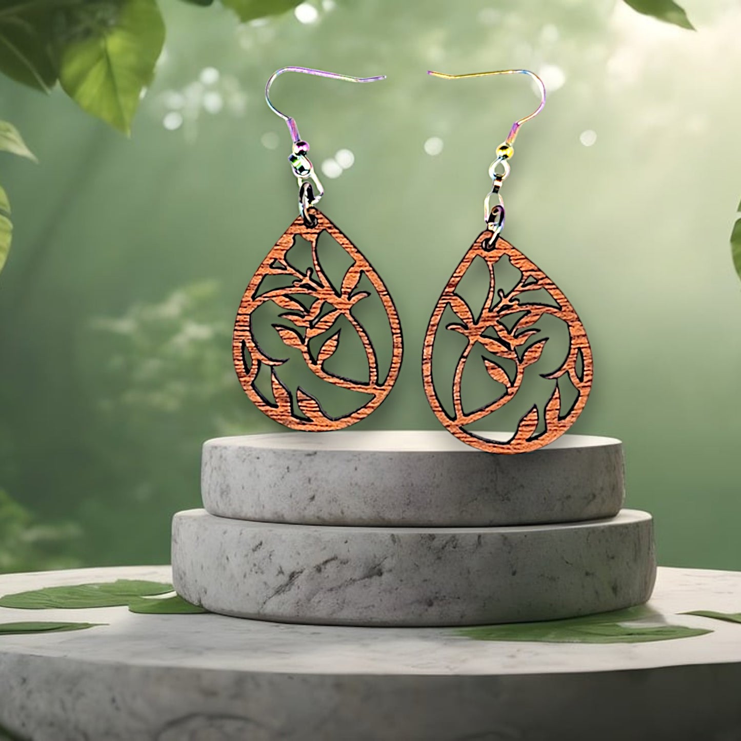 Wood Dangle Earrings