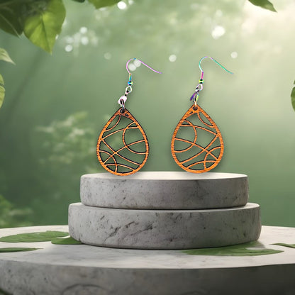 Wood Dangle Earrings