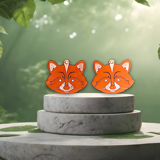 Raccoon Dangle Earrings