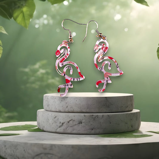 Flamingo Acrylic Dangle Earrings