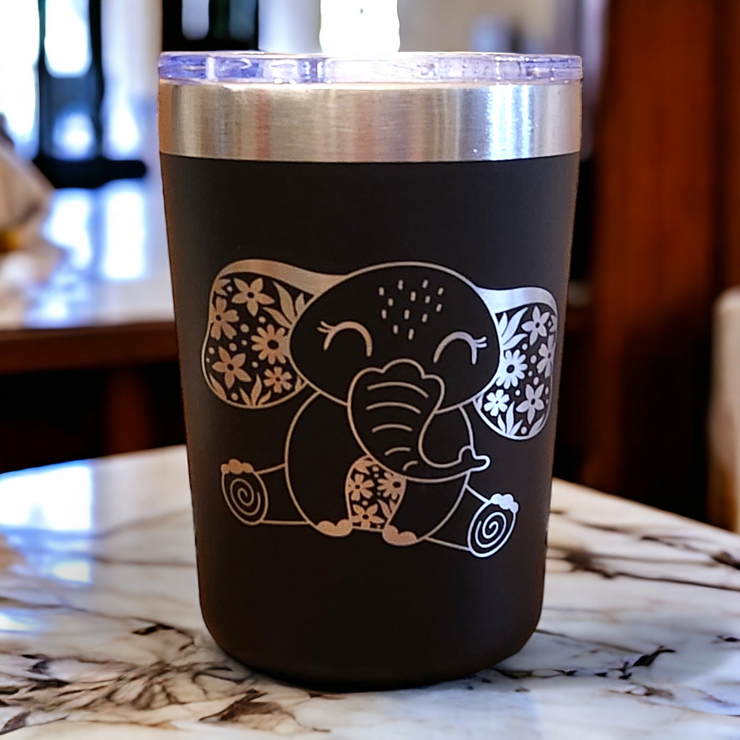 Engraved Elephant Kids Mug