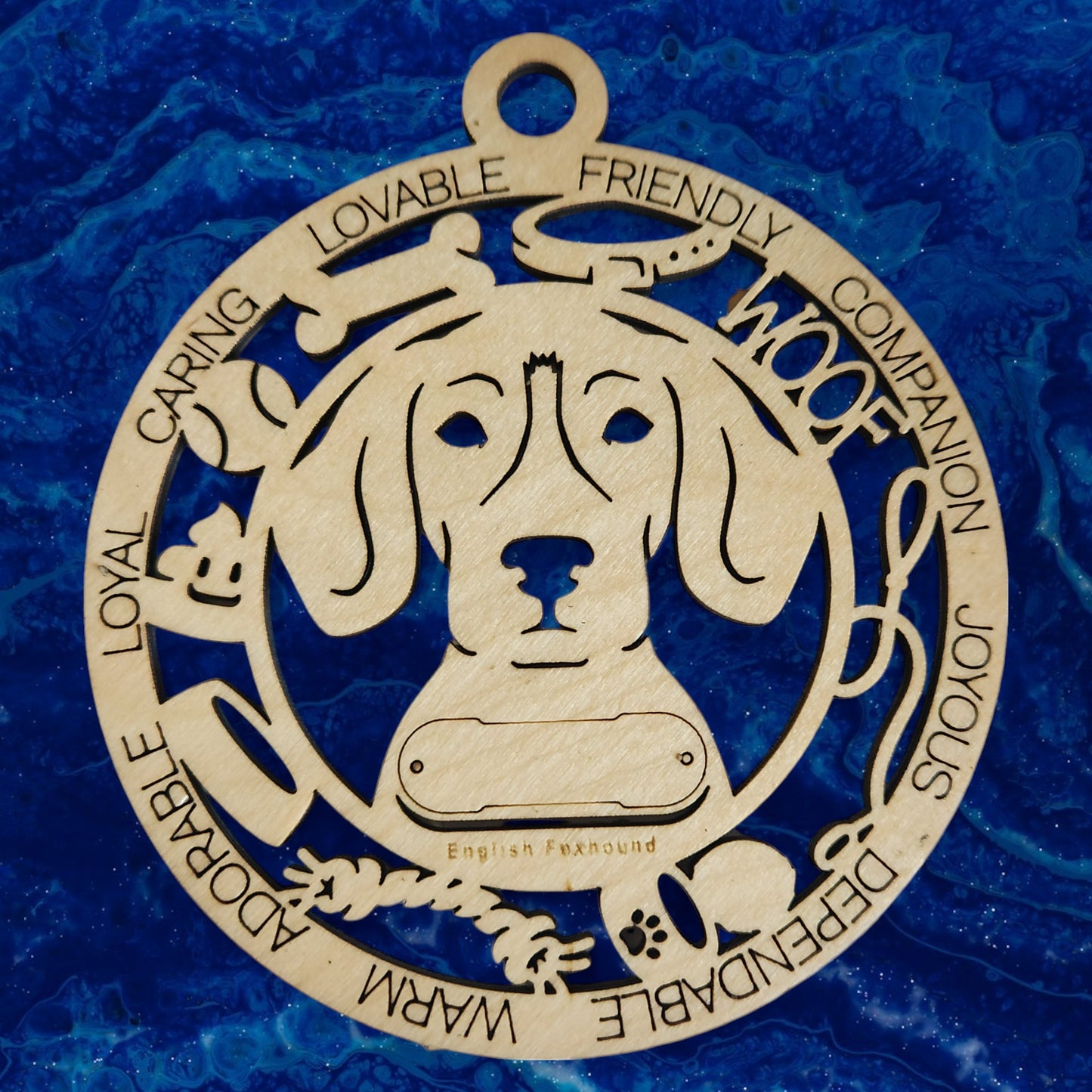 English Foxhound Dog Ornament