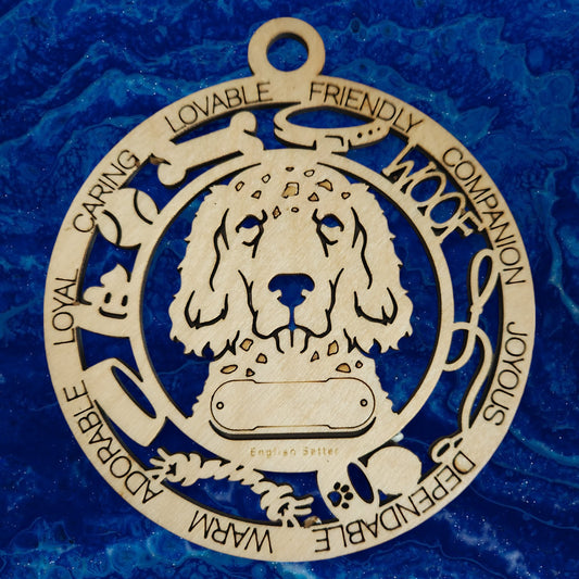 English Setter Dog Ornament