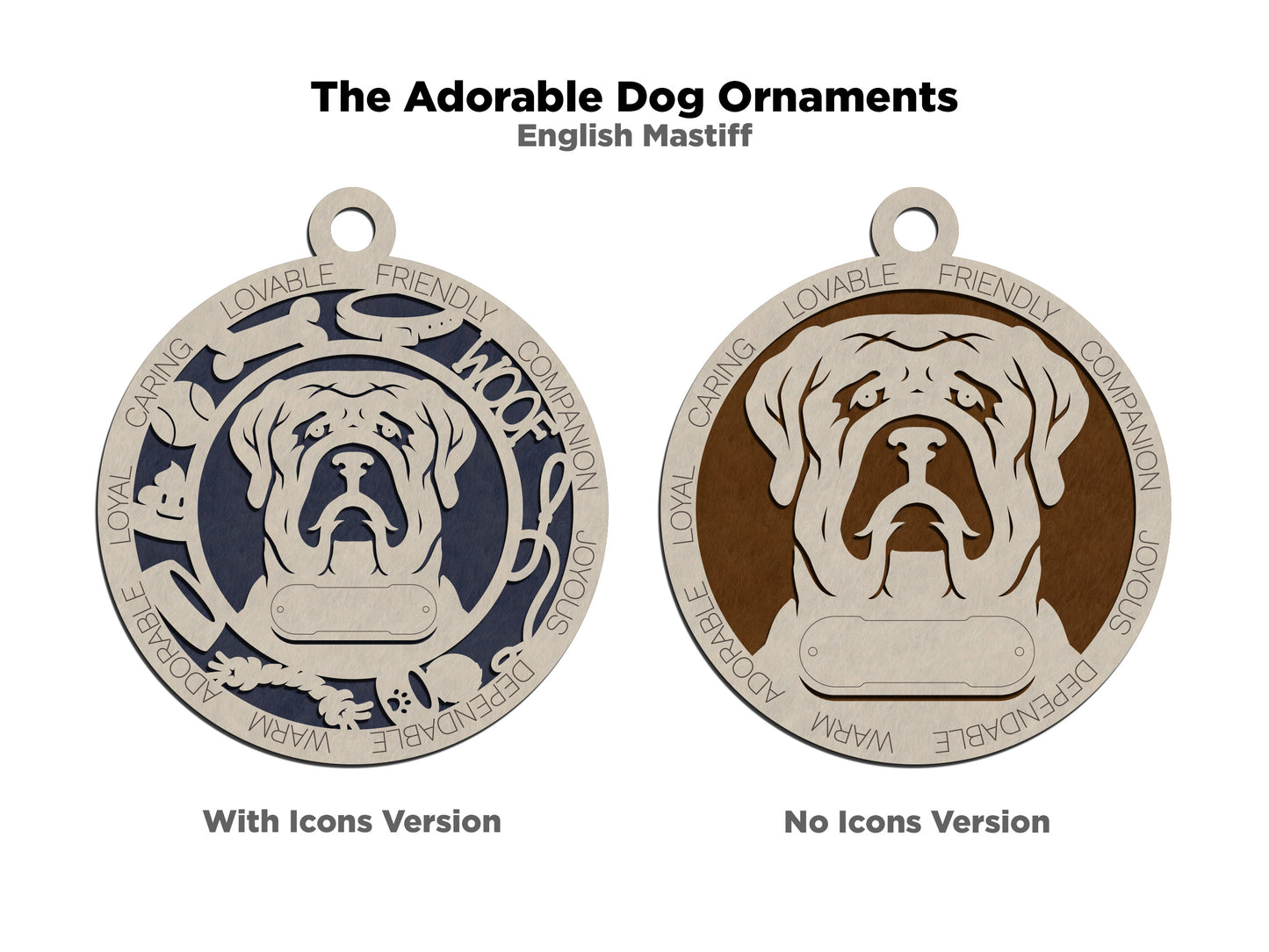 English Mastiff Dog Ornament