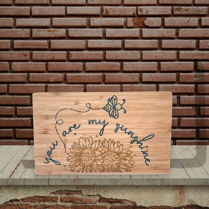 "You are My Sunshine" Epoxy Filled Bamboo Small Serving Board