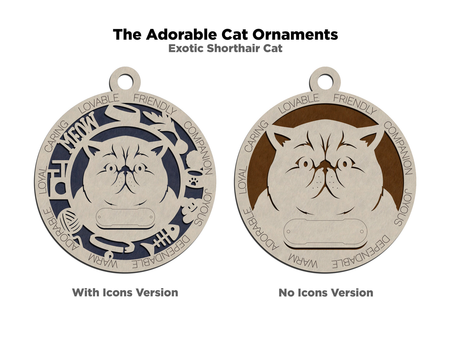 Exotic Shorthair Cat Ornament