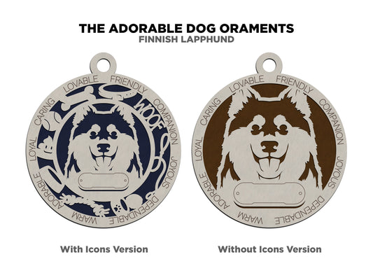 Finnish Lapphund Dog Ornament (73)