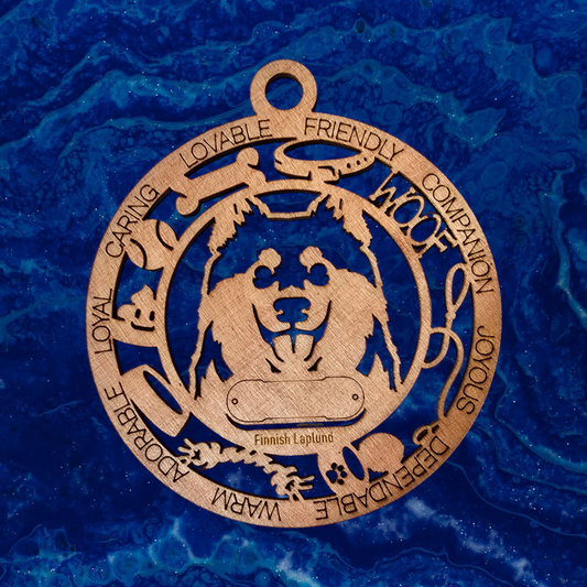 Finnish Lapphund Dog Ornament (73)