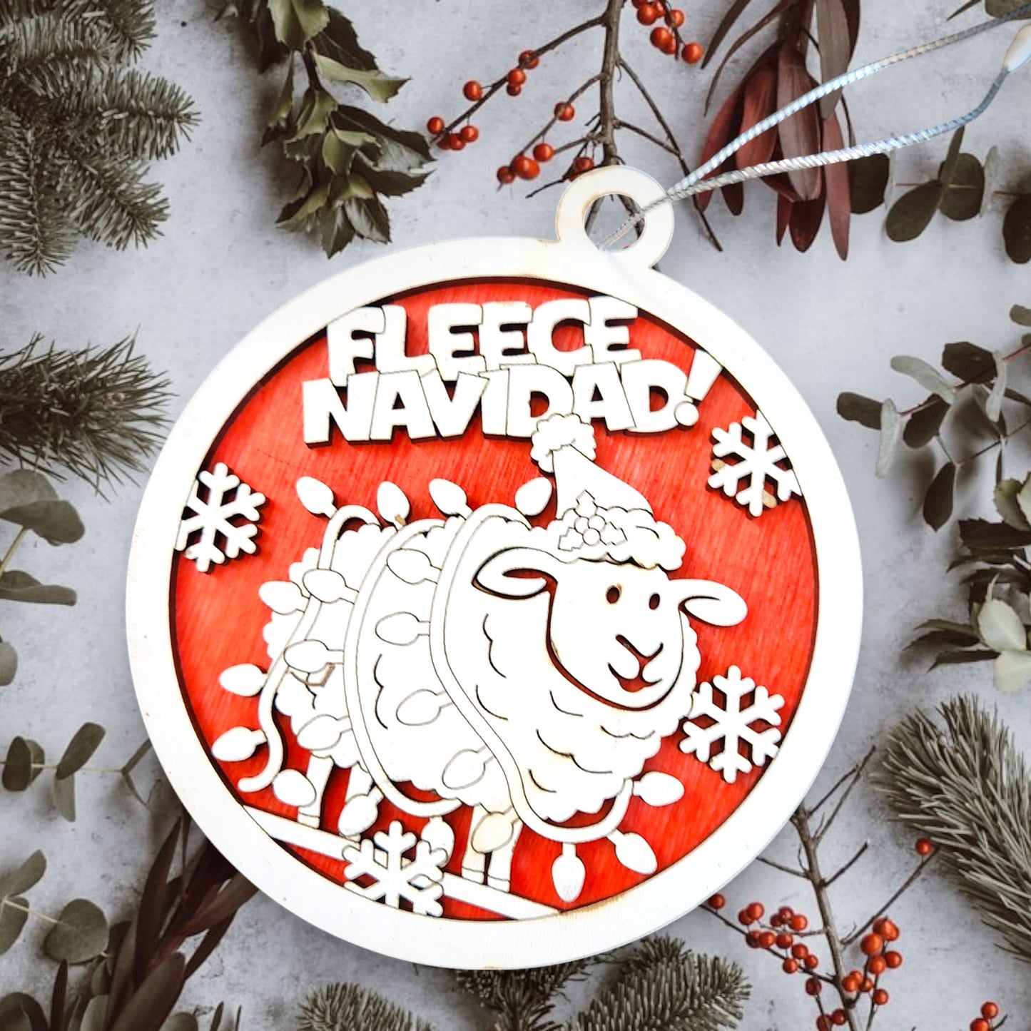 Christmas Fun Pun Ornament -Fleece Navidad