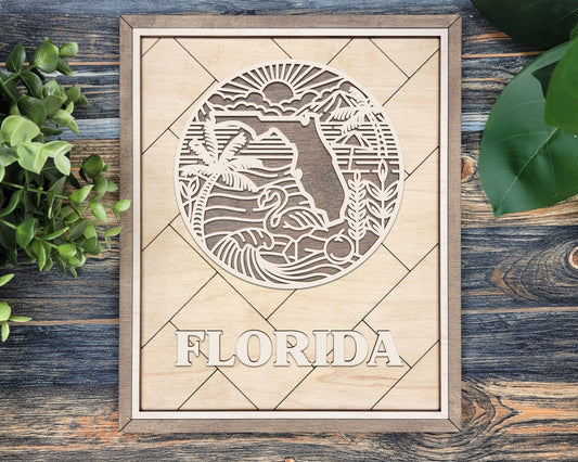 Florida State Heritage Frame Pop Sign