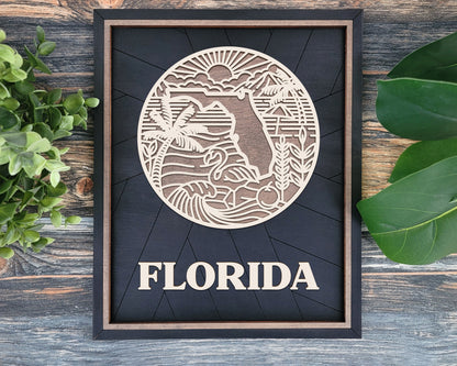 Florida State Heritage Frame Pop Sign