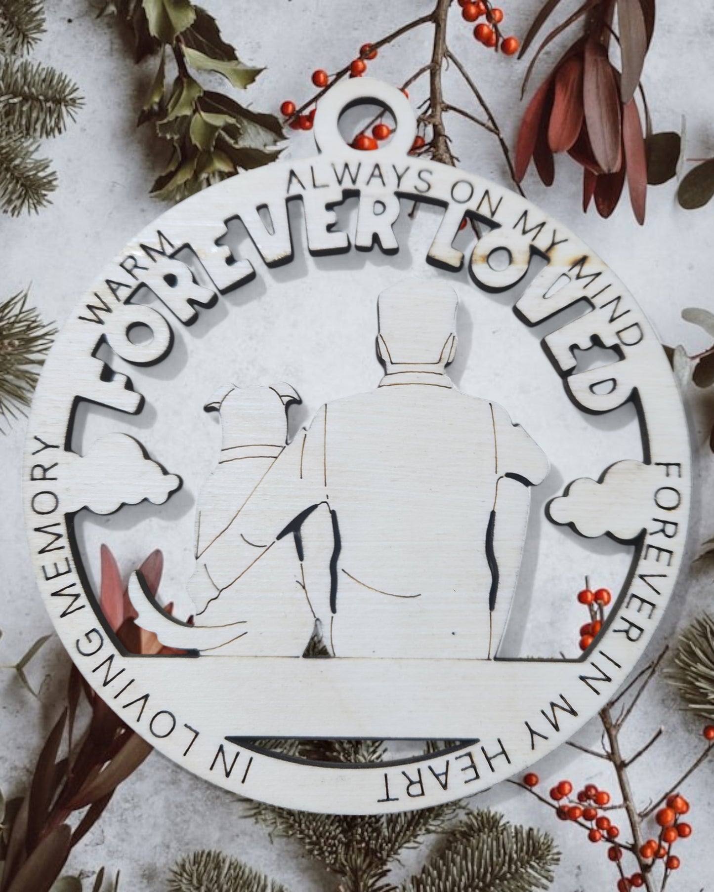 Forever Loved Man and Dog Ornament