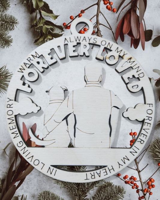 Forever Loved Man and Dog Ornament