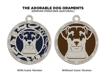 German Pinscher (Natural) Dog Ornament