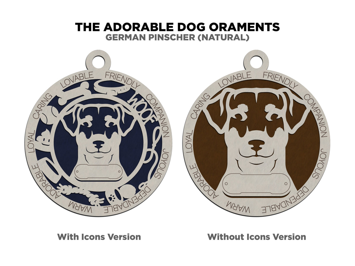 German Pinscher (Natural) Dog Ornament (78)