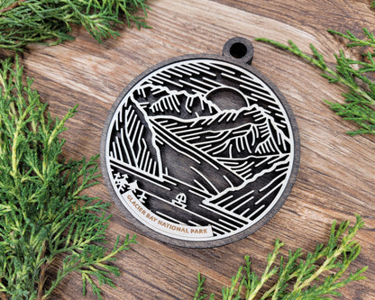 Glacier Bay National Park Line Art Ornament