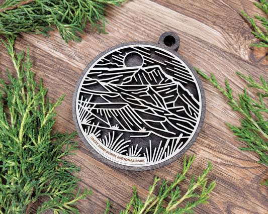Great Sand Dunes National Park Line Art Ornament