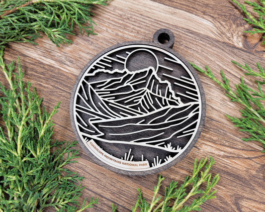 Guadalupe Mountains National Park Line Art Ornament
