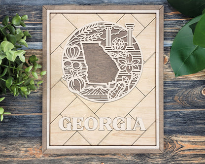 Georgia State Heritage Frame Pop Sign