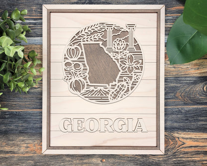 Georgia State Heritage Frame Pop Sign