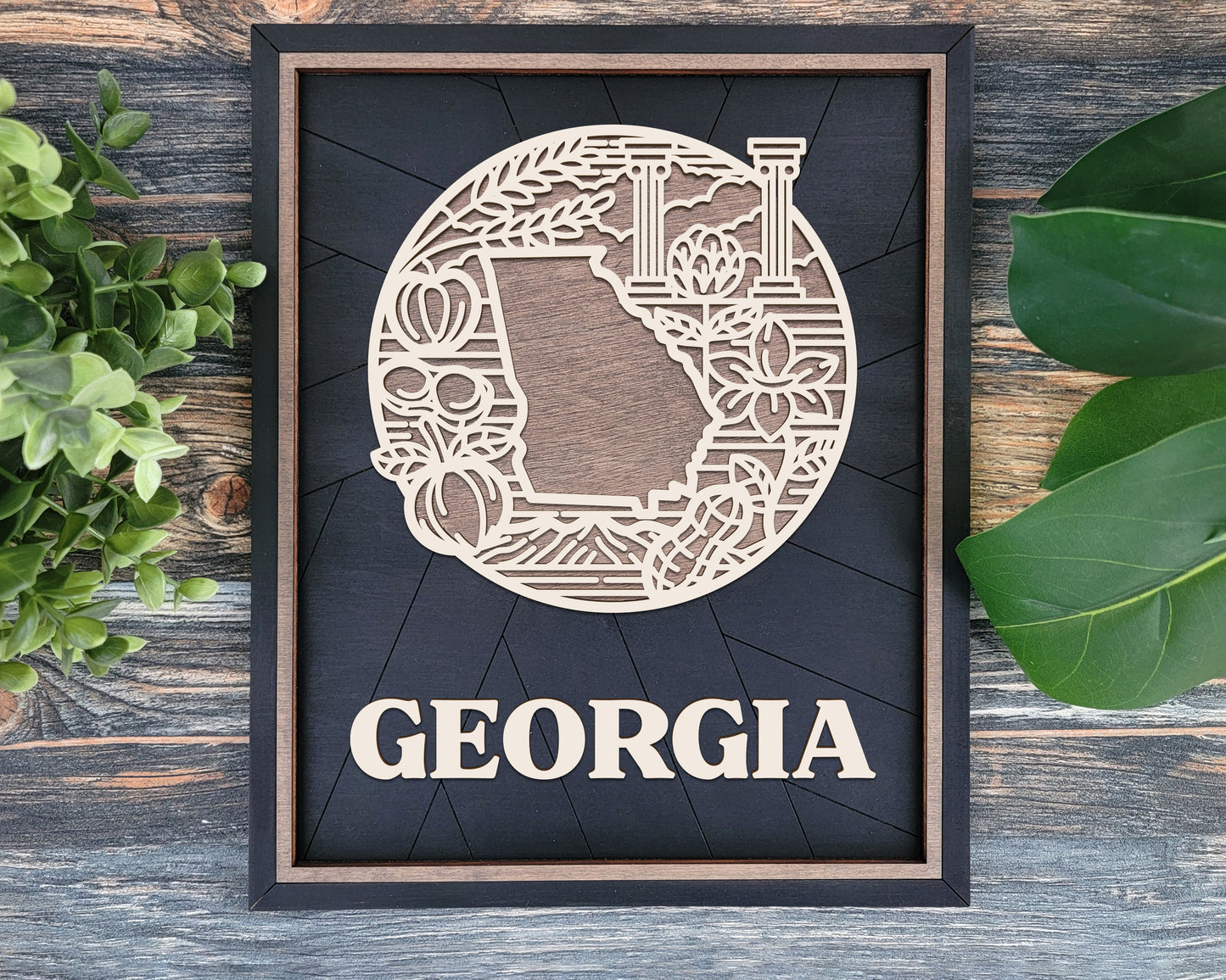 Georgia State Heritage Frame Pop Sign