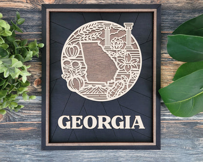 Georgia State Heritage Frame Pop Sign