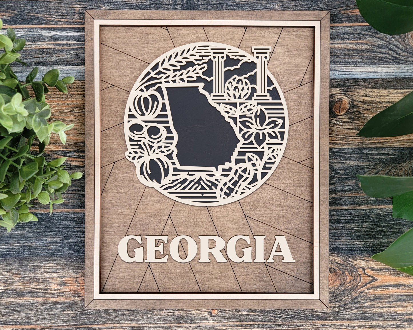 Georgia State Heritage Frame Pop Sign