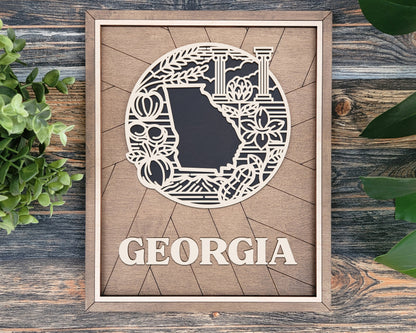 Georgia State Heritage Frame Pop Sign